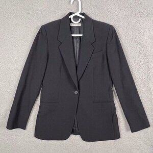 EMPORIO ARMANI WOMENS BLAZER BLACK SIZE 42 EU OR A SMALL